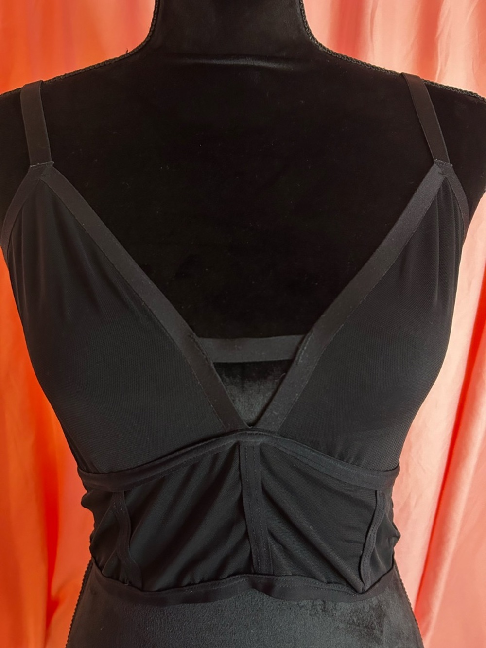 Auden Black Bodysuit Top with V-Neck